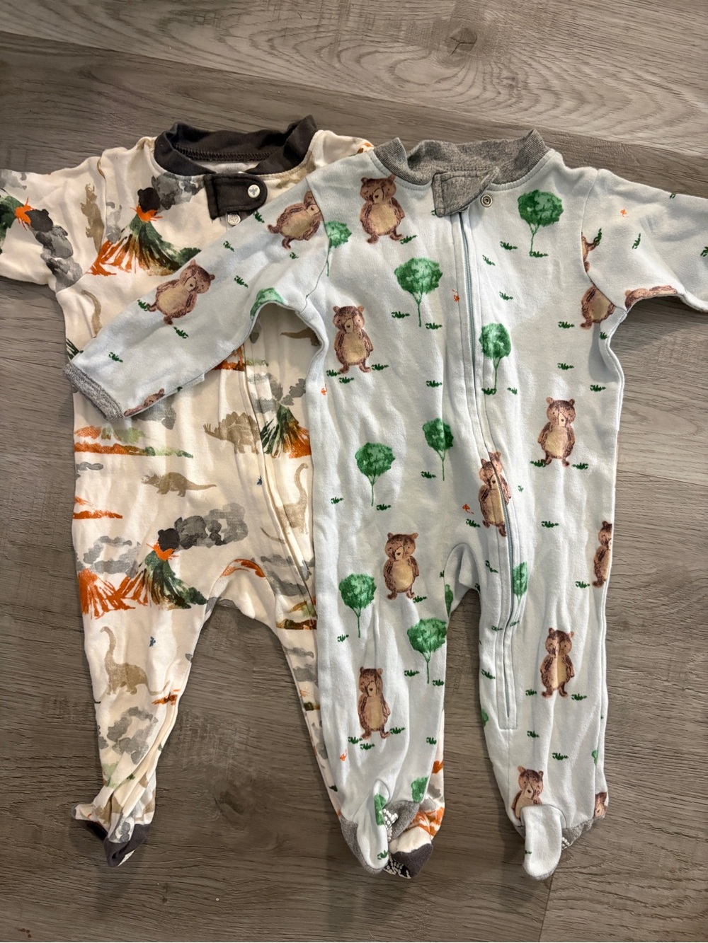 BURT'S BEES BABY two way zipper pajamas bundle